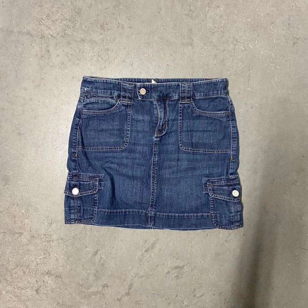 Y2k denim mini skirt size 2 utility cargo skirt preppy grunge
